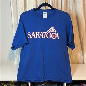 Saratoga Horse Racing Vintage Graphic Tee, Size L